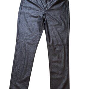 NYDJ Black Faux Leather Pants Size 12